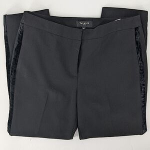 TALBOTS Velvet Accent Flat Front Cropped Pants